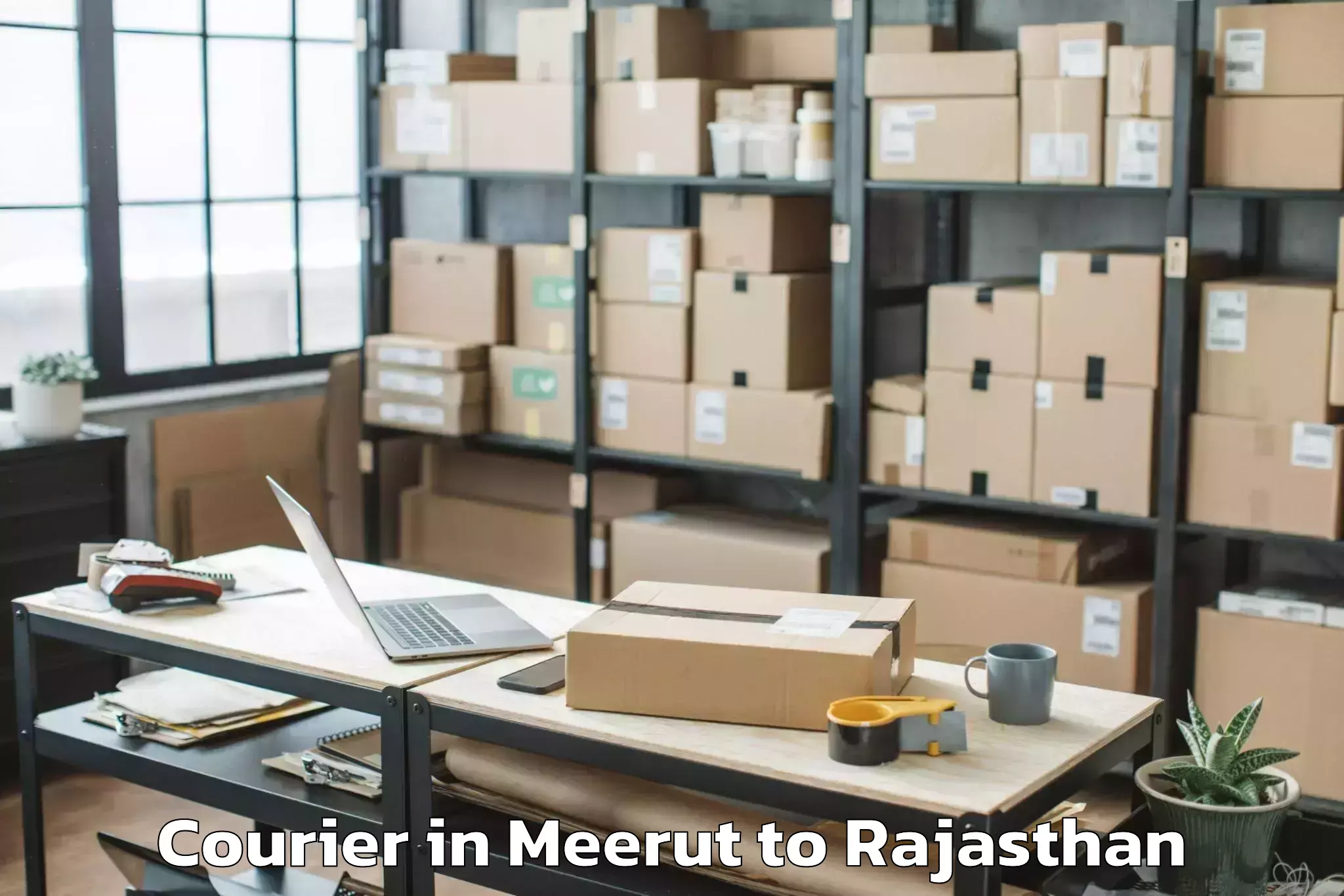 Trusted Meerut to Jasrasar Courier